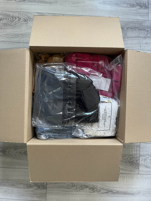 Box odzieżowy mix papierowe metki- zwroty konsumenckie kategoria A/B