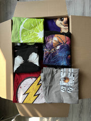 Box 30 T-shirtów dziecięcych i S/M – idealne do odsprzedaży